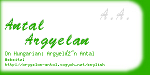 antal argyelan business card